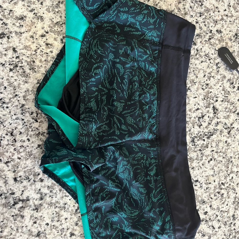 black and blue lululemon shorts